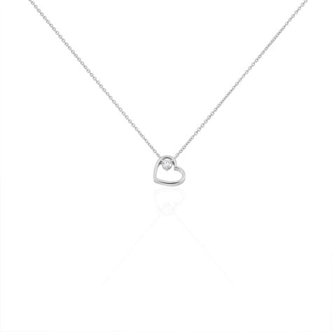 Collier Devona Argent Blanc Oxyde De Zirconium - Colliers avec pierres Femme | Marc Orian