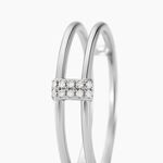 Bague Olimpia Argent Blanc Diamant Synth&eacute;tique - Bagues avec pierre Femme | Marc Orian