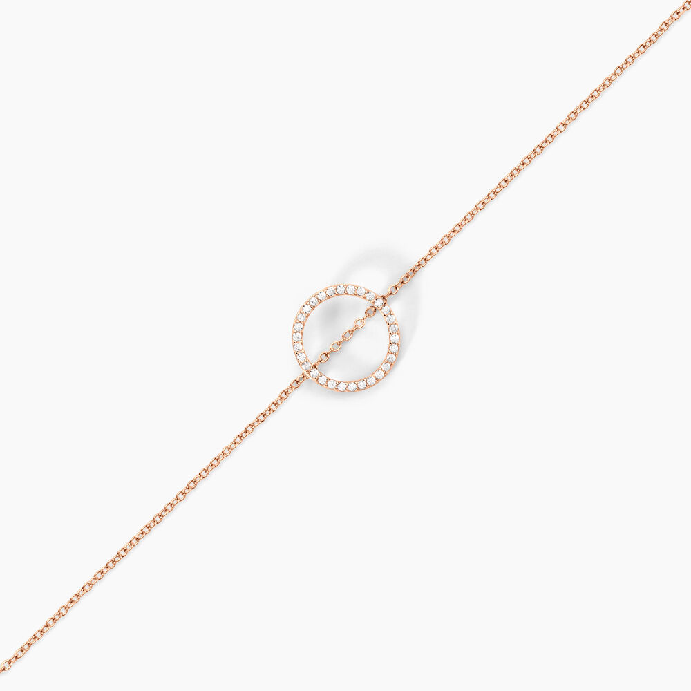 Bracelet Alysone Argent Rose Oxyde De Zirconium - Bracelets chaînes Femme | Marc Orian