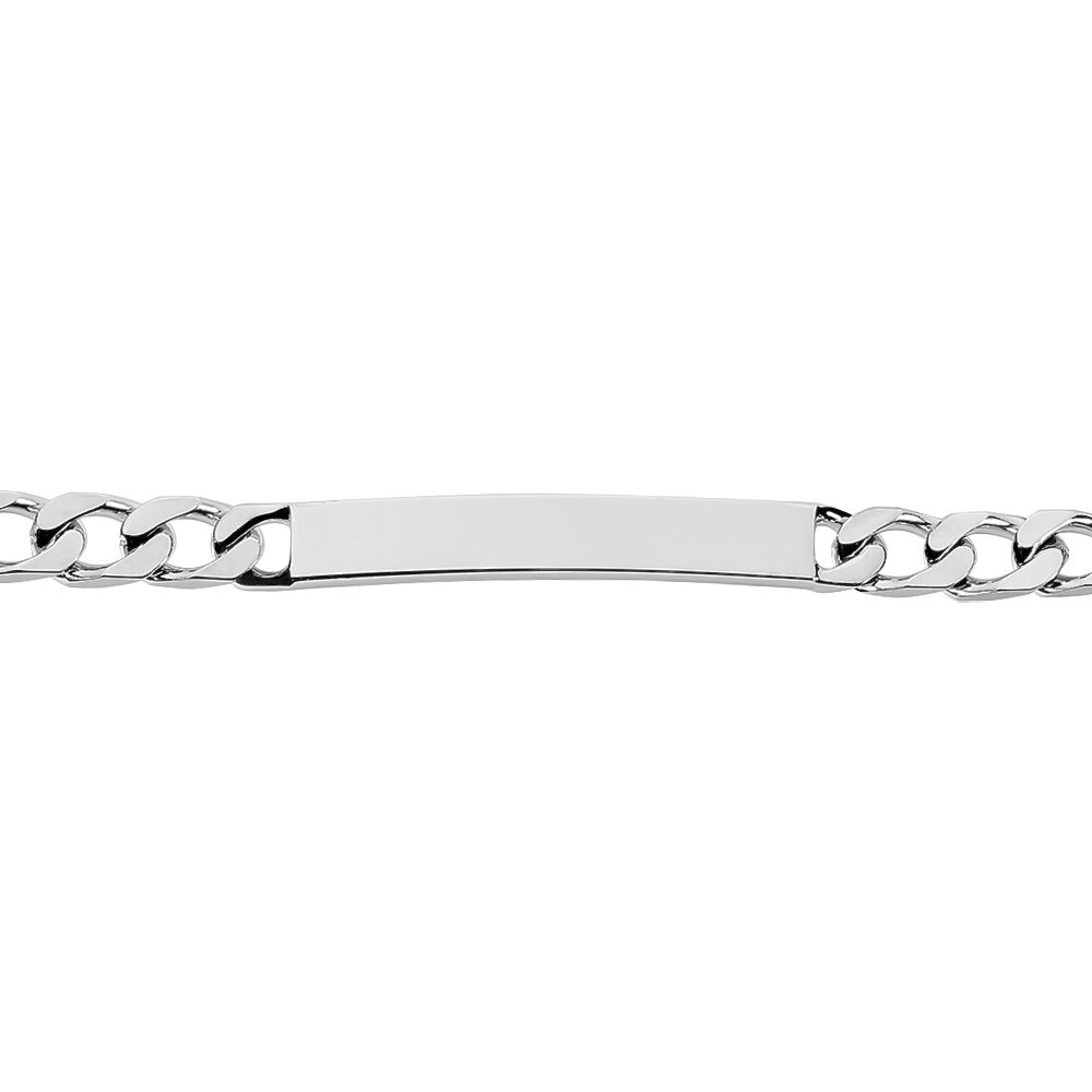 Bracelet Identit&eacute; Vivian Argent Blanc - Gourmettes Femme | Marc Orian