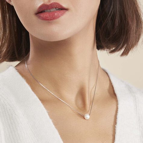 Collier Rada Maille Venitienne Argent Blanc Perle De Culture - Colliers Femme | Marc Orian