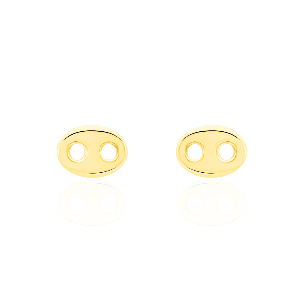 Boucles D'oreilles Puces Cara Or Jaune - Puces Famille | Marc Orian