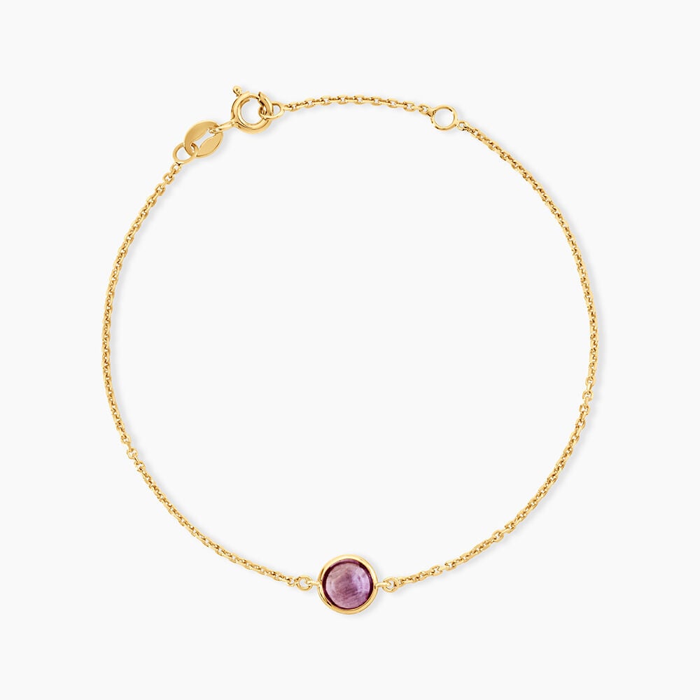 Bracelet Arenale Argent Dor&eacute; A L'Or 750/1000 Am&eacute;thyste - Bracelets fantaisie Femme | Marc Orian