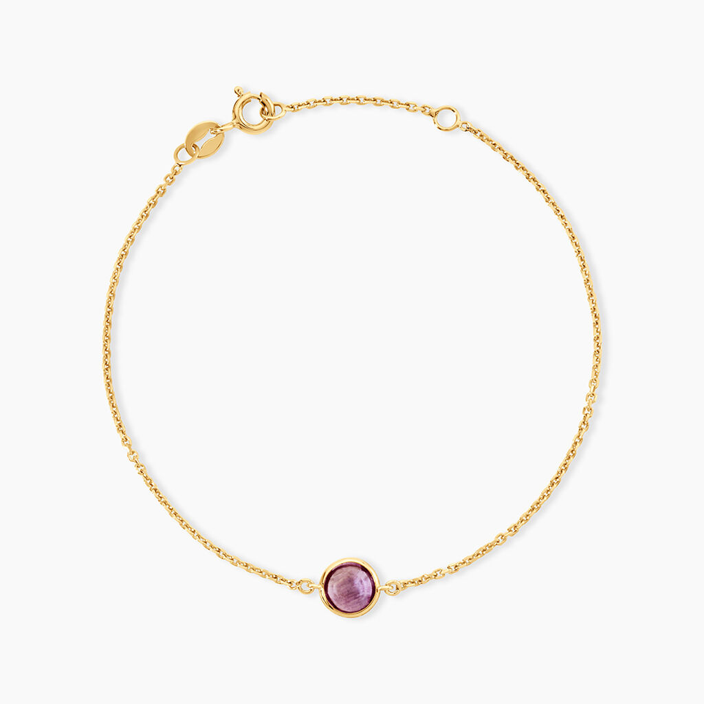 Bracelet Arenale Argent Dor&eacute; A L'Or 750/1000 Am&eacute;thyste - Bracelets fantaisie Femme | Marc Orian