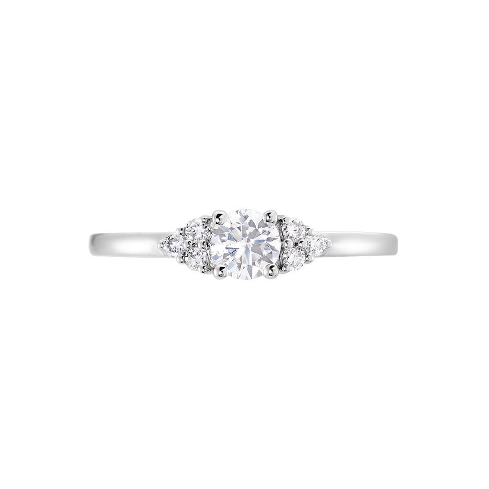 Bague Solitaire Or Blanc Neilina Diamants Synth&eacute;tiques - Solitaires Femme | Marc Orian