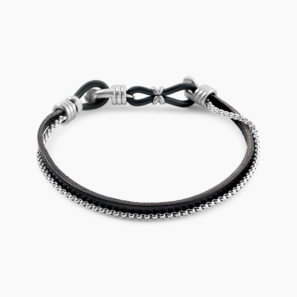 Bracelet Jourdan Arpad Acier Argent&eacute; - Bracelets cuir Homme | Marc Orian