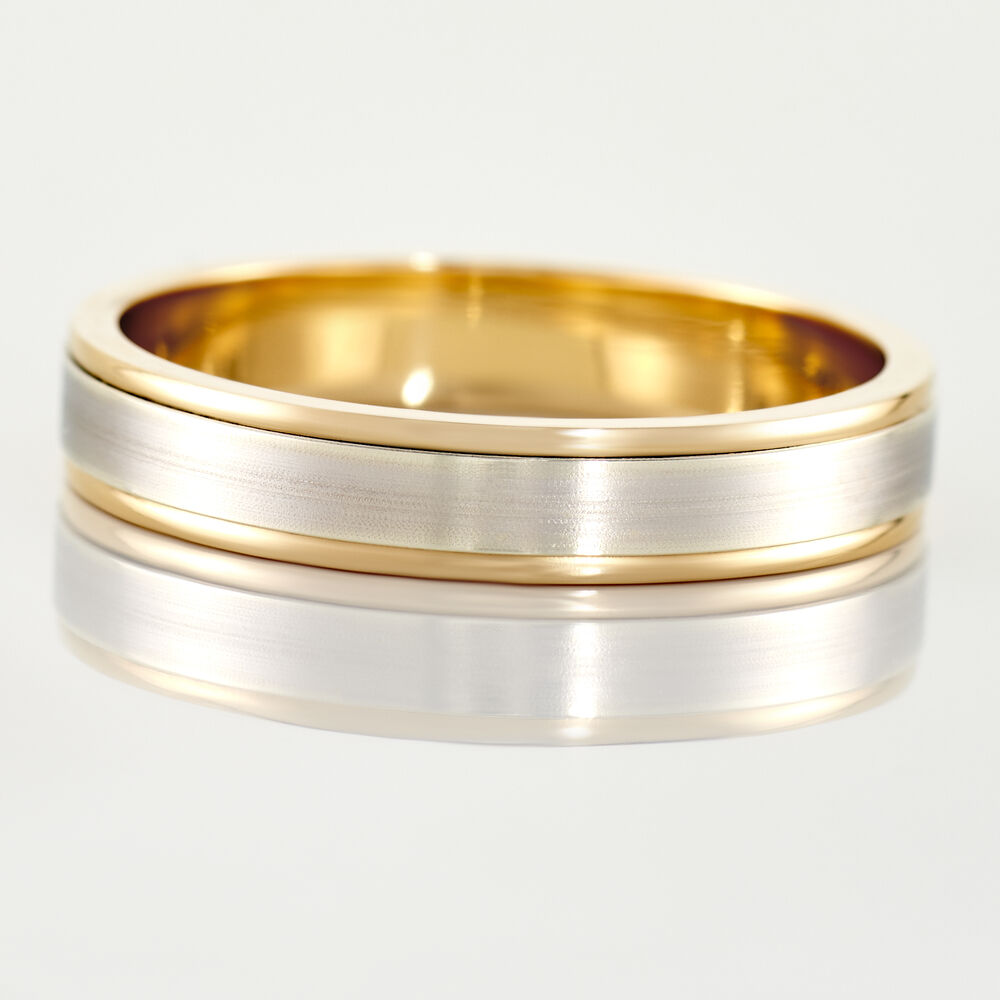 Alliance Markei Ruban Plat Or Bicolore - Alliances duo Unisex | Marc Orian