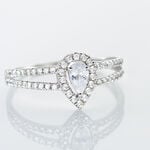 Bague Hildana Or Blanc Oxyde De Zirconium - Solitaires Femme | Marc Orian