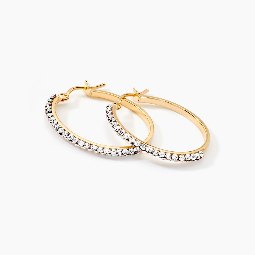 Créoles Sandrine Or Jaune Strass - Créoles Femme | Marc Orian