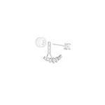 Bijoux D'oreilles Kyoto Or Blanc Oxyde De Zirconium - Piercings d'oreilles Femme | Marc Orian