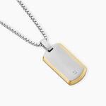 Collier Bicolore Acier Bicolore Oxyde De Zirconium - Colliers avec pierres Femme | Marc Orian