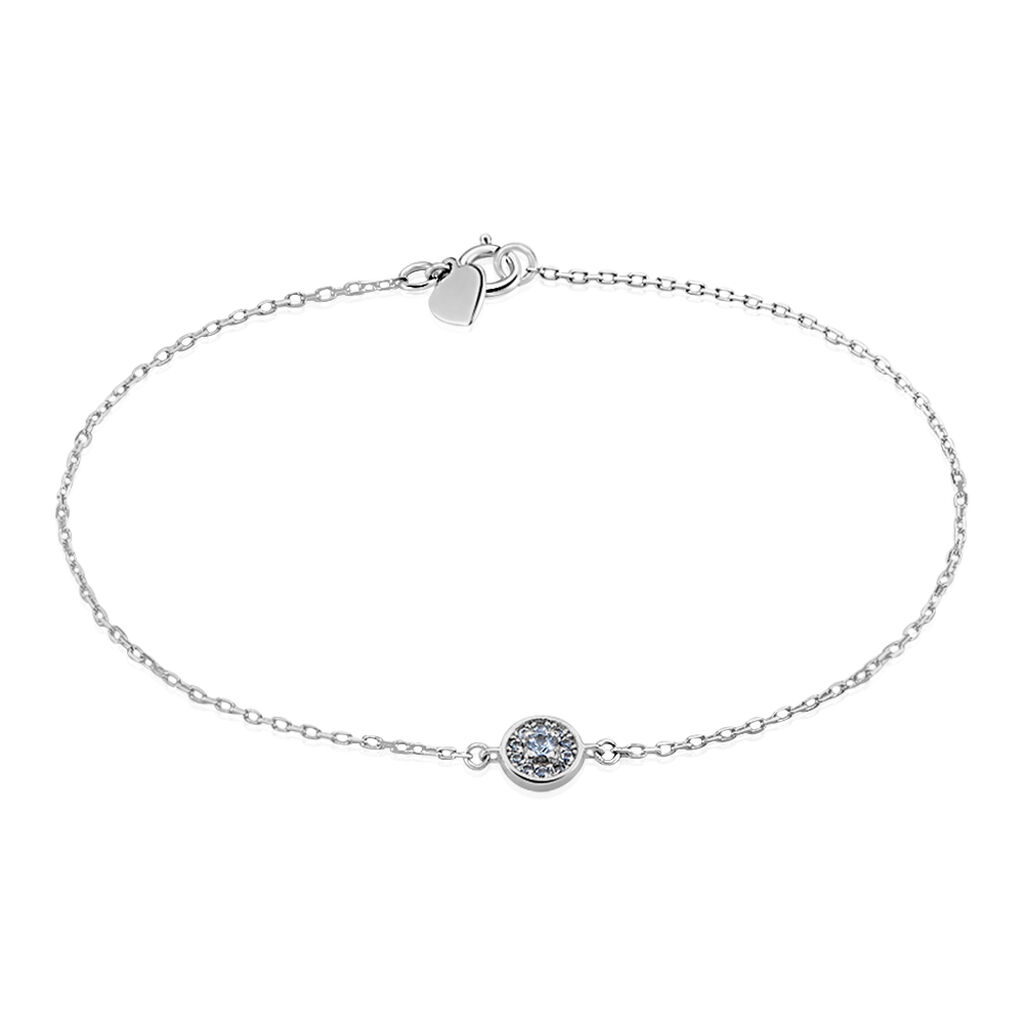 Bracelet Auxana Argent Blanc Oxyde De Zirconium - Bracelets fantaisie Femme | Marc Orian
