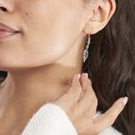 Boucles D'oreilles Pendantes Angelika Argent Blanc Pierre De Synthese - Pendantes Femme | Marc Orian