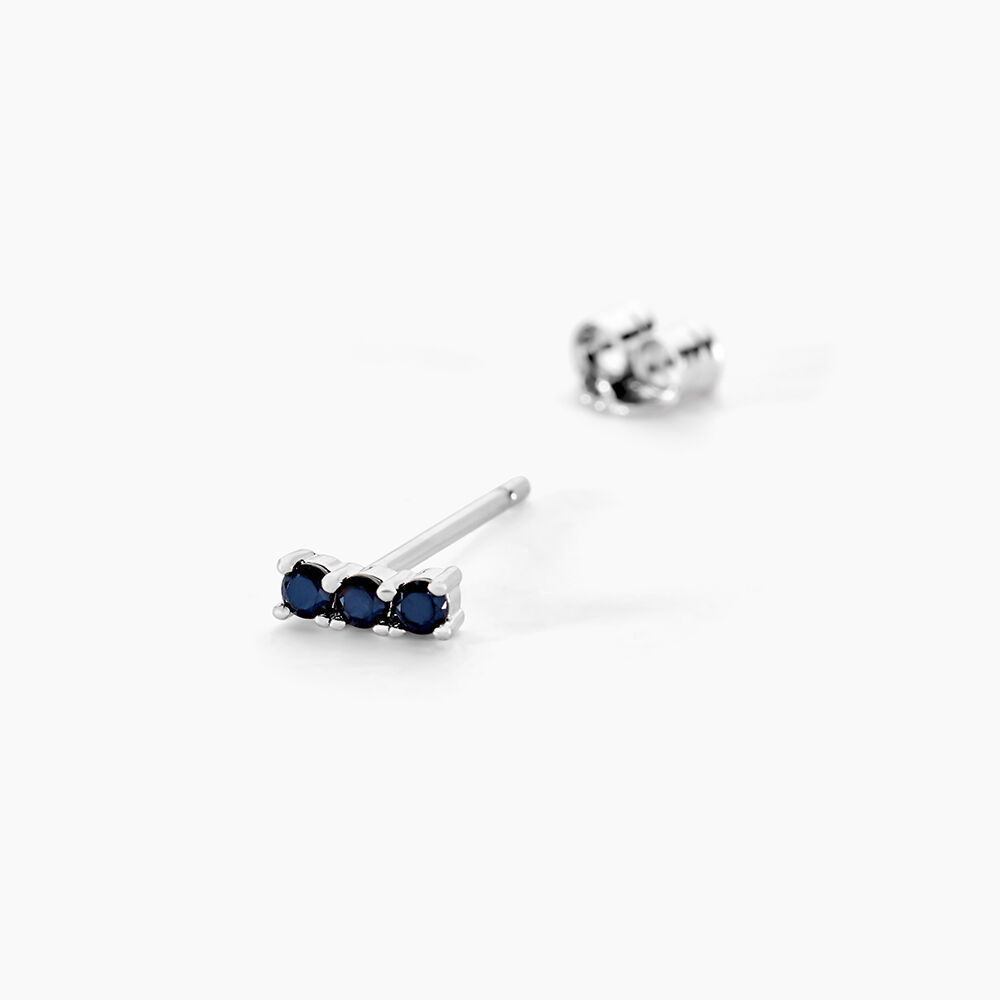 Boucles D'oreilles Puces Mai-ly Argent Blanc Oxyde De Zirconium - Nouveautés Femme | Marc Orian