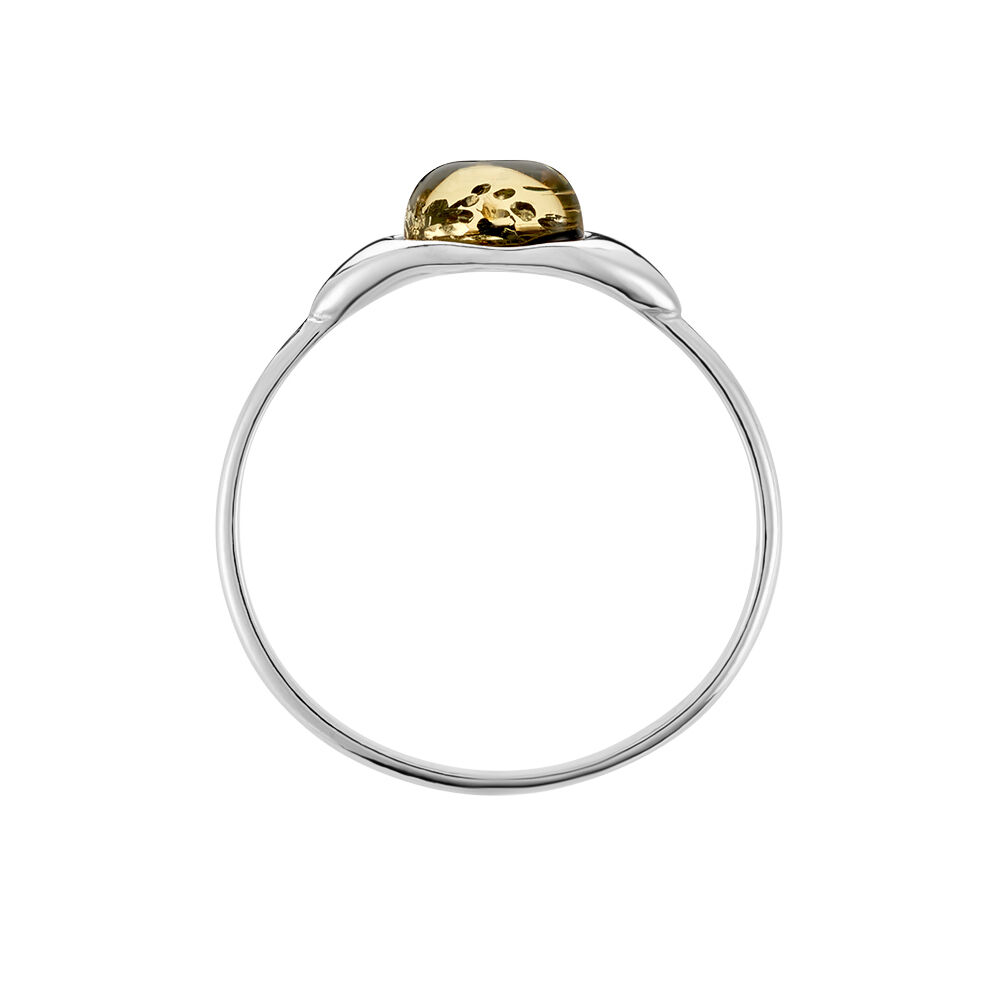 Bague Marquita Argent Blanc Ambre - Bijoux fantaisie Femme | Marc Orian