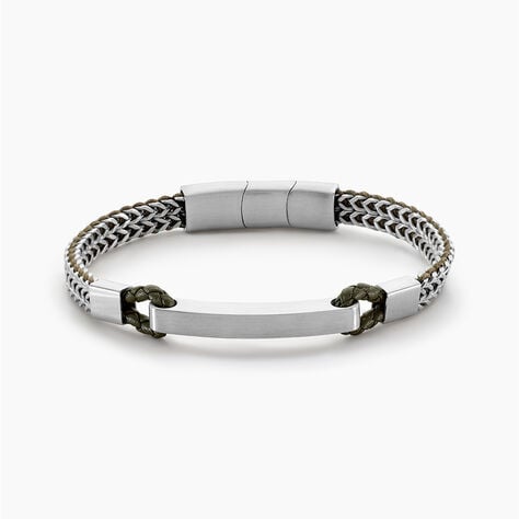 Bracelet Jourdan Donovan Acier Argent&eacute; - Bracelets cuir Homme | Marc Orian