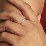 Bague Tamyra Or Blanc Saphir - Solitaires Femme | Marc Orian