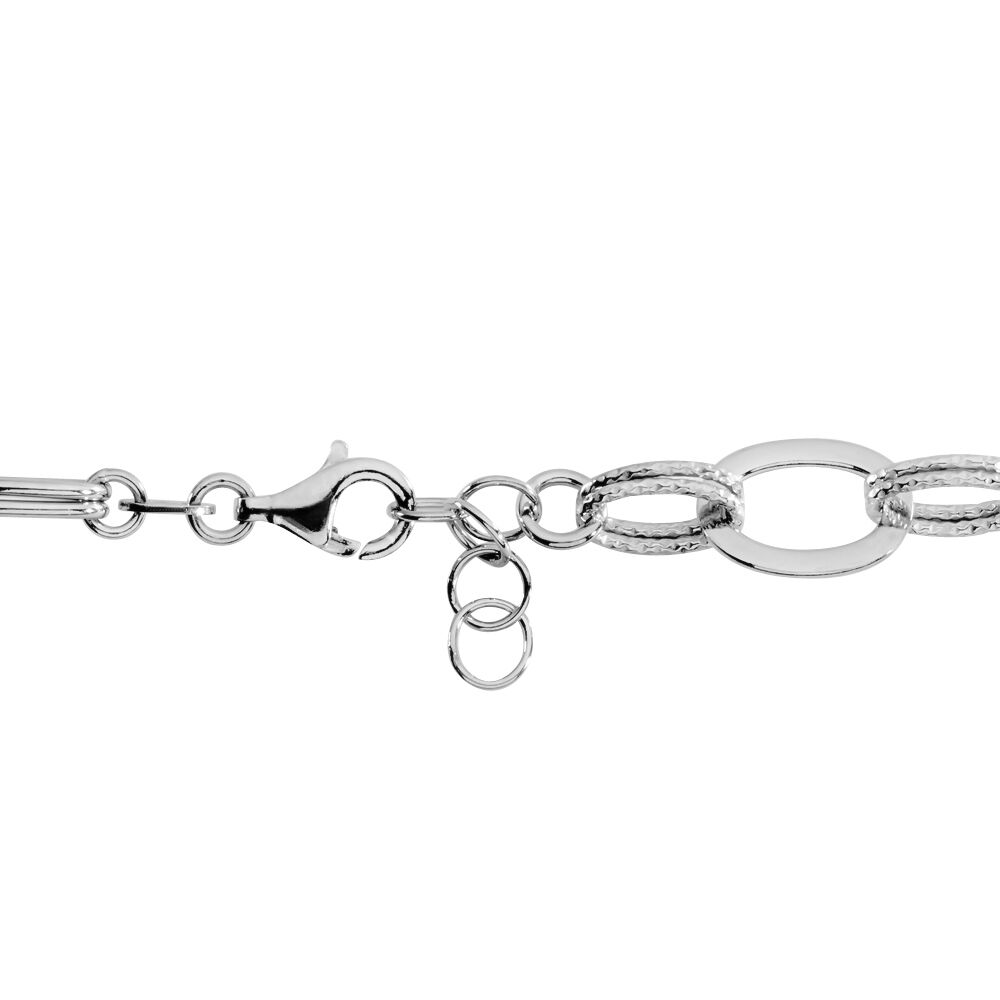 Bracelet Maillons Argent Blanc - Bracelets chaînes Femme | Marc Orian