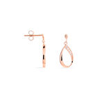 Boucles D'oreilles Pendantes Maritie Argent Rose Oxyde De Zirconium - Pendantes Femme | Marc Orian