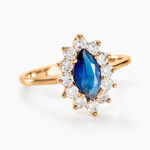 Bague Lisea Plaqu&eacute; Or Jaune Verre Et Oxyde De Zirconium - Bijoux fantaisie Femme | Marc Orian