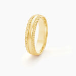 Alliance June 2 Rangs Diamantee Ruban Plat Or Jaune - Alliances duo Unisex | Marc Orian