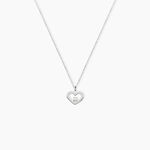 Collier Sweet Heart Or Blanc Diamant - Colliers avec pierres Femme | Marc Orian