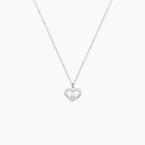 Collier Sweet Heart Or Blanc Diamant - Colliers avec pierres Femme | Marc Orian
