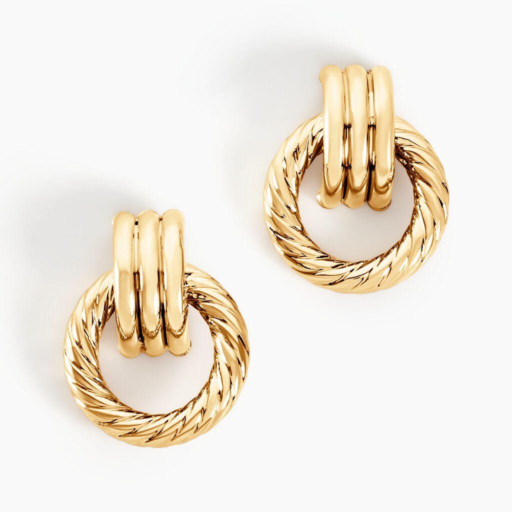 Boucles D'oreilles Puces Zareen Or Jaune - Puces Femme | Marc Orian