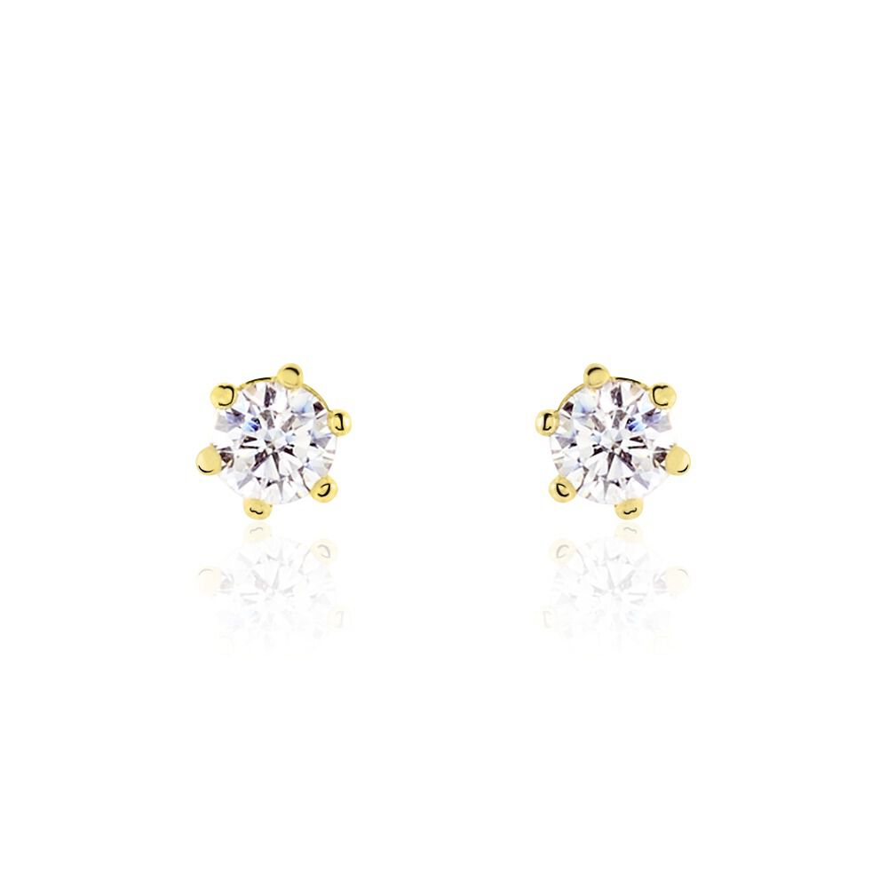 Boucles D'oreilles Puces Aconit Or Jaune Oxyde - Puces Femme | Marc Orian