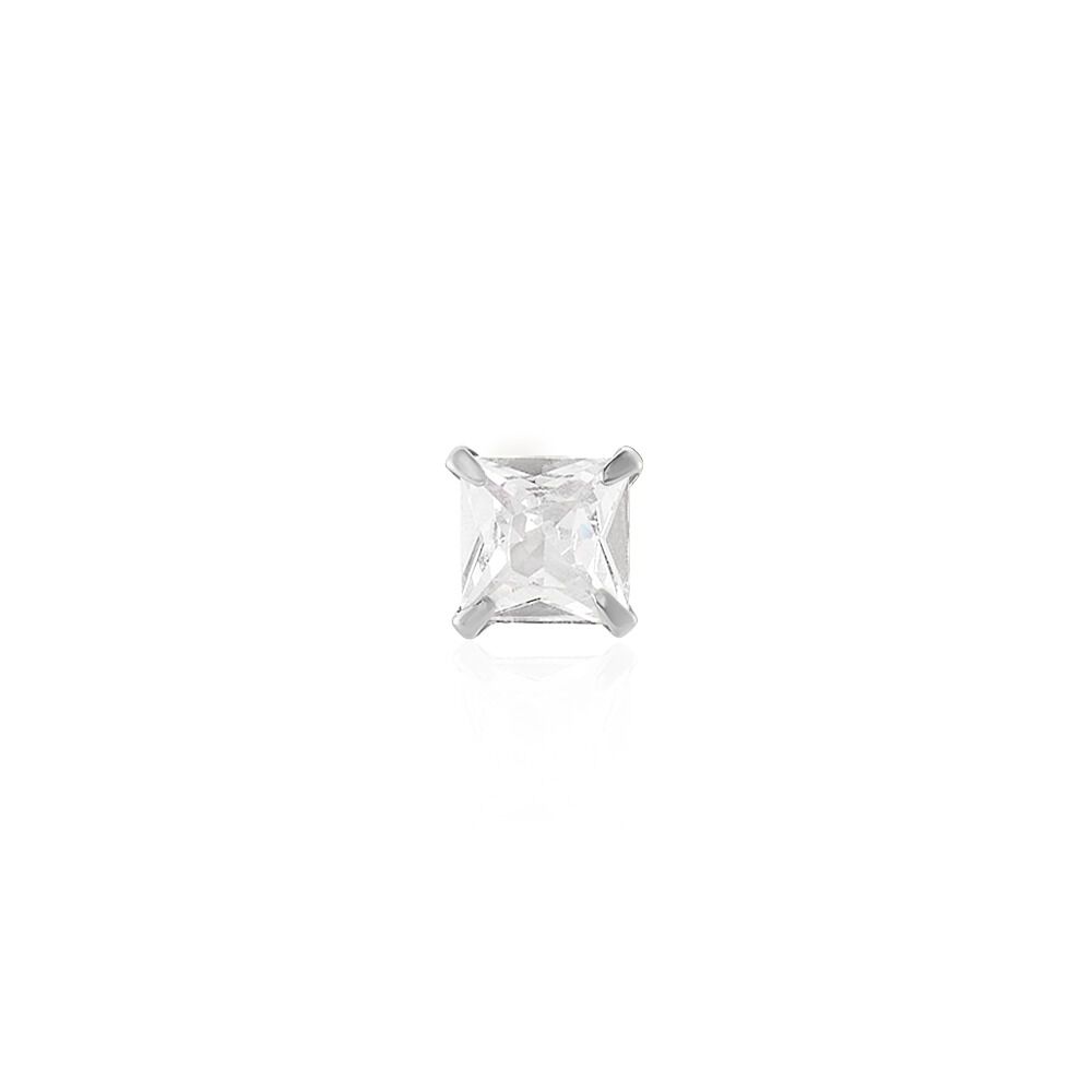 Boucle D'oreille Puce Unitaire Paco Argent Blanc Oxyde De Zirconium - Puces Homme | Marc Orian