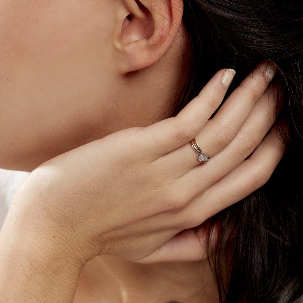 Bague Callie Or Bicolore Diamant - Bagues fiançailles Femme | Marc Orian