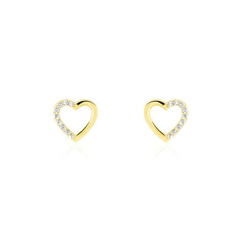Boucles D'oreilles Puces Daria Cœur 6 Or Jaune - Pendantes Femme | Marc Orian