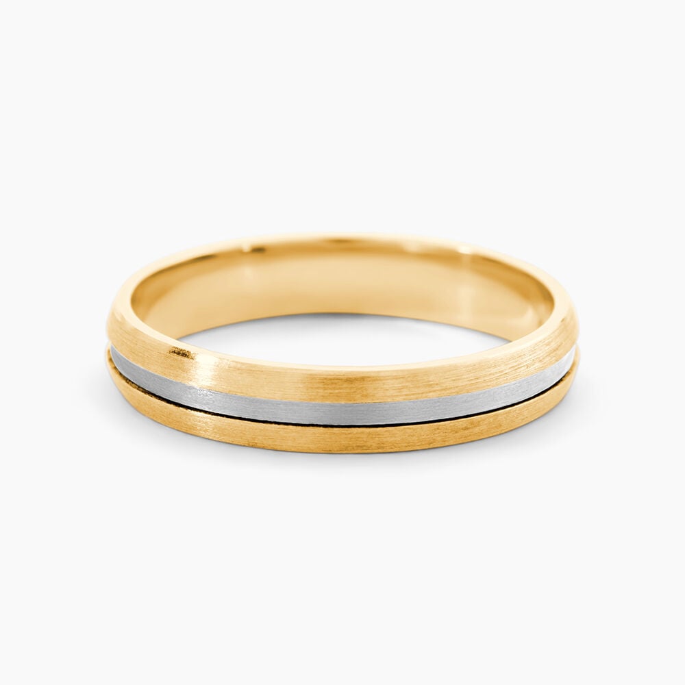 Alliance Jodelle Ruban Plat Or Bicolore - Alliances duo Unisex | Marc Orian