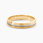 Alliance Jodelle Ruban Plat Or Bicolore - Alliances duo Unisex | Marc Orian