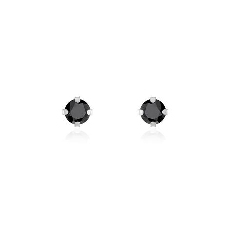 Boucles D'oreilles Puces Daria Or Blanc Oxyde De Zirconium - Clous d'oreilles Femme | Marc Orian