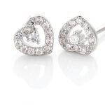 Boucles D'oreilles Puces Argent Blanc Gautiere Oxydes De Zirconium - Puces Femme | Marc Orian