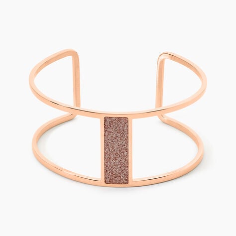 Bracelet Manchette Acier Rose Maria - Bijoux fantaisie Femme | Marc Orian