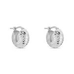 Cr&eacute;oles Amadi Argent Blanc - Cr&eacute;oles Femme | Marc Orian