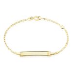 Bracelet Identit&eacute; Fanelia Maille Marine Or Jaune - Gourmettes Enfant | Marc Orian