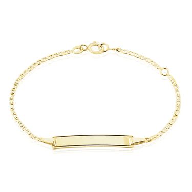 Bracelet Identité Fanelia Maille Marine Or Jaune