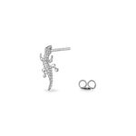 Boucles D'oreilles Puces Azzedine Salamandre Or Blanc - Puces Femme | Marc Orian