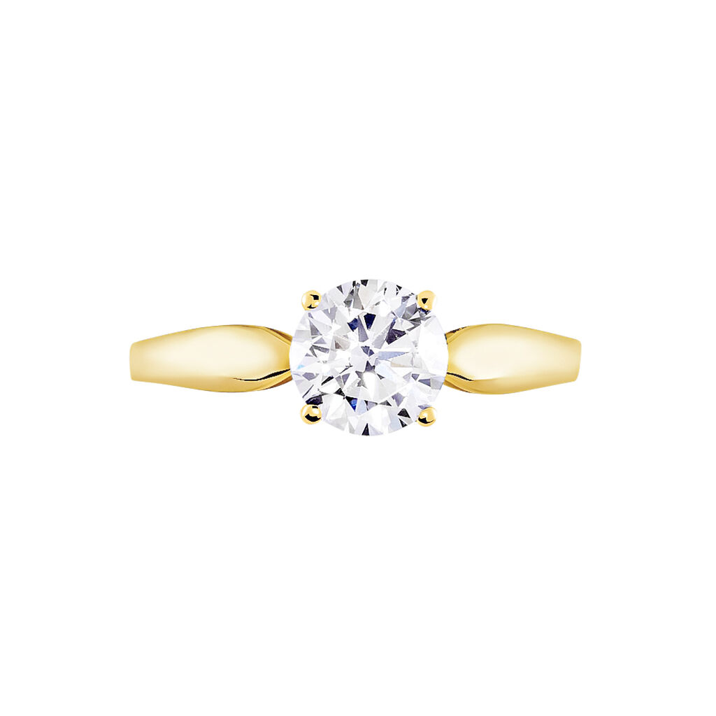 Bague Solitaire Illyana Or Jaune Oxyde De Zirconium - Bagues Solitaire Femme | Marc Orian