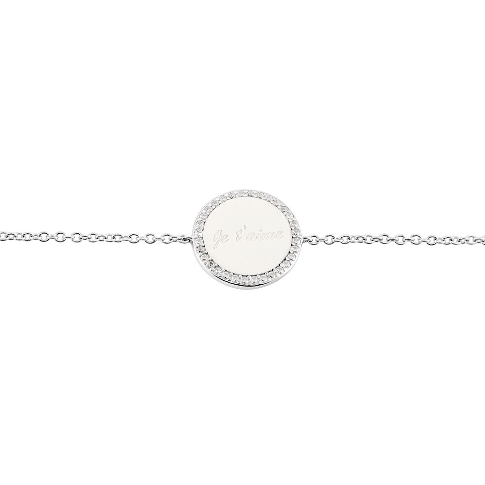 Bracelet Argent Blanc Amika Oxydes De Zirconium - Bracelets Medailles Femme | Marc Orian