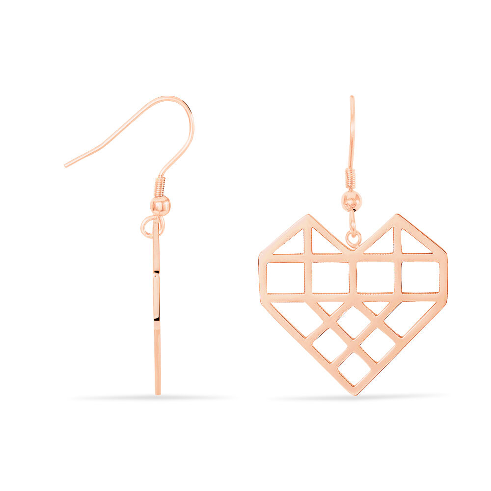 Boucles D'oreilles Pendantes Angeles Acier Rose - Pendantes Femme | Marc Orian