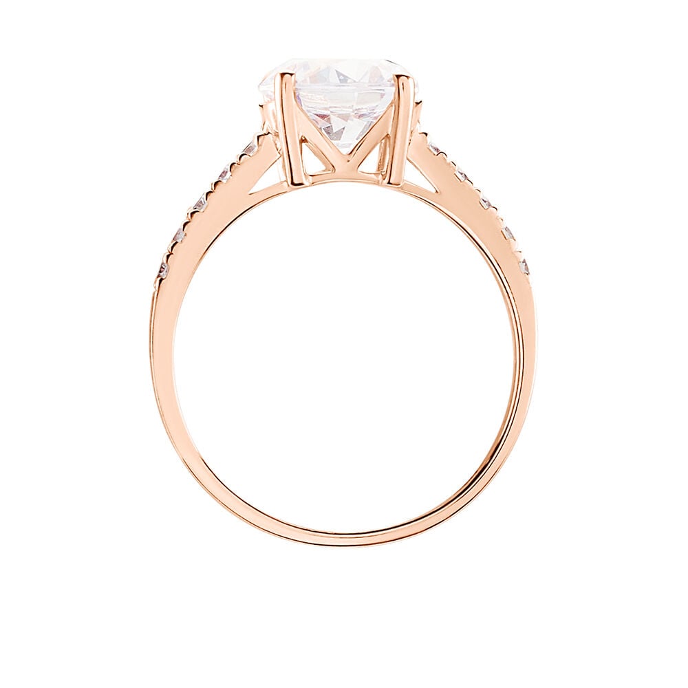 Bague Terese Or Rose Oxyde De Zirconium - Solitaires Femme | Marc Orian
