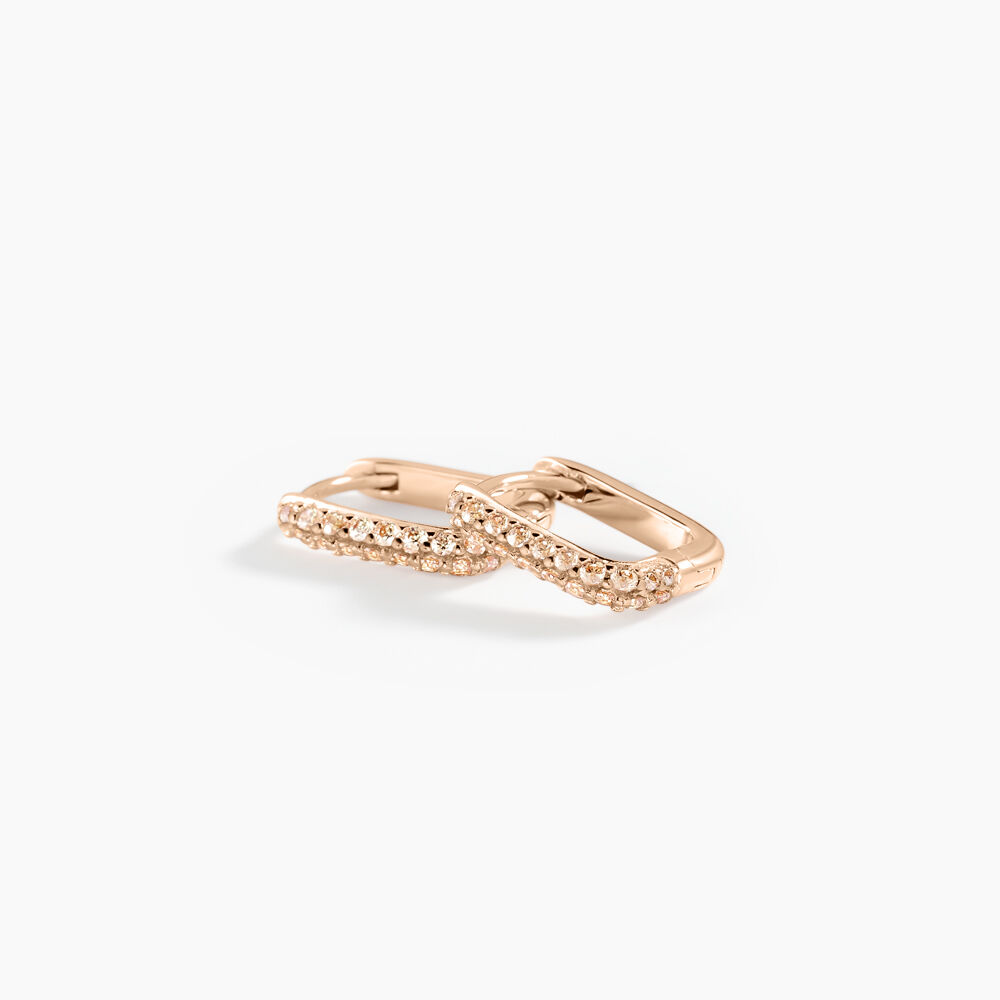 Créoles Aeselya Argent Rose Oxyde De Zirconium - Créoles Femme | Marc Orian