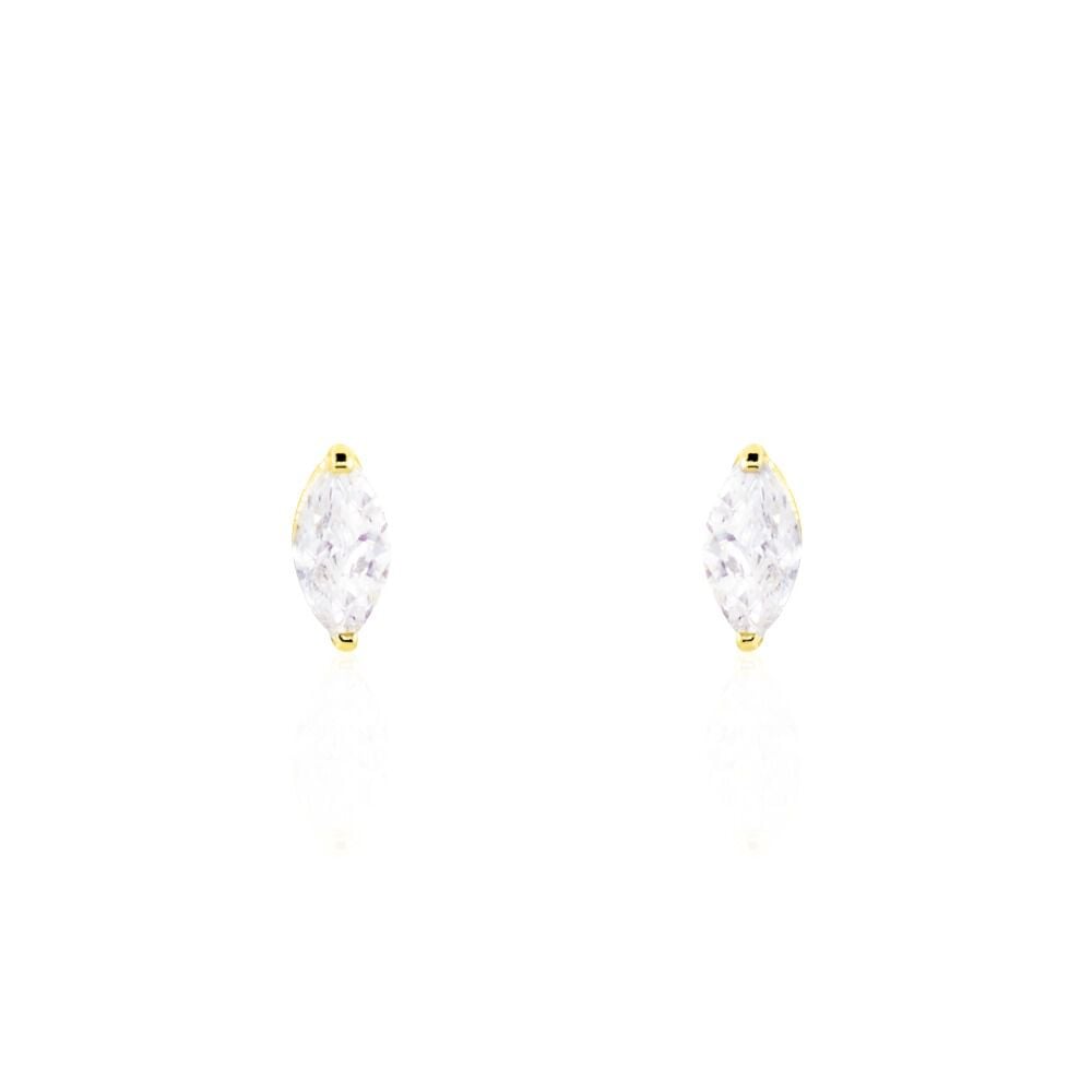 Boucles D'oreilles Puces Muflier Or Jaune Oxyde - Puces Femme | Marc Orian