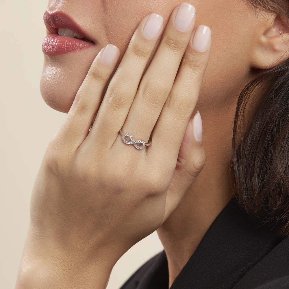 Bague Davila Argent Blanc Oxyde De Zirconium - Bagues de promesse Femme | Marc Orian