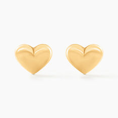 Boucles D'oreilles Puces Aricia Coeur Or Jaune - Clous d'oreilles Enfant | Marc Orian