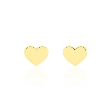 Boucles D'oreilles Puces Aricia Coeur Or Jaune - Clous d'oreilles Enfant | Marc Orian